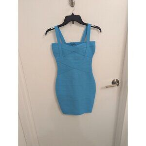 Blue Bandage Bodycon Dress XS